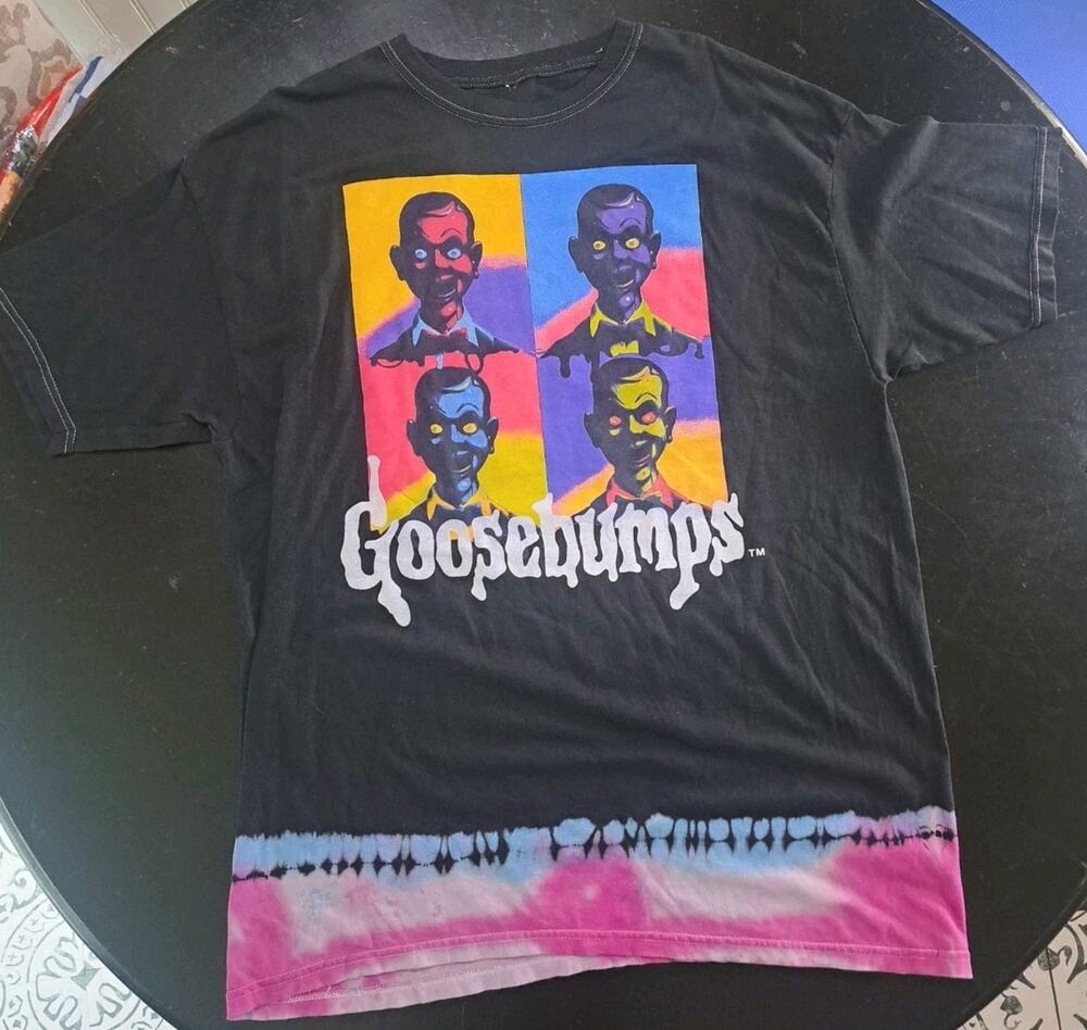 Goosebumps Slappy Dummy Retro 90s Pop Art Tie Dye T-Shirt Men’s Medium New Tee